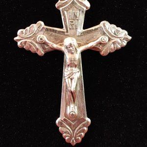 Vintage/Antique Sterling Crucifix/Cross Necklace